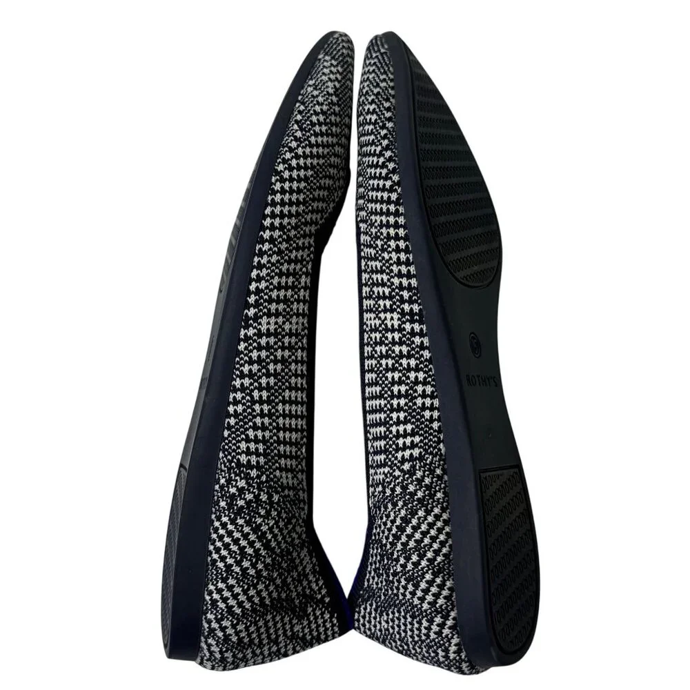 Rothy’s The Point Navy‎ Houndstooth Womens 6.5